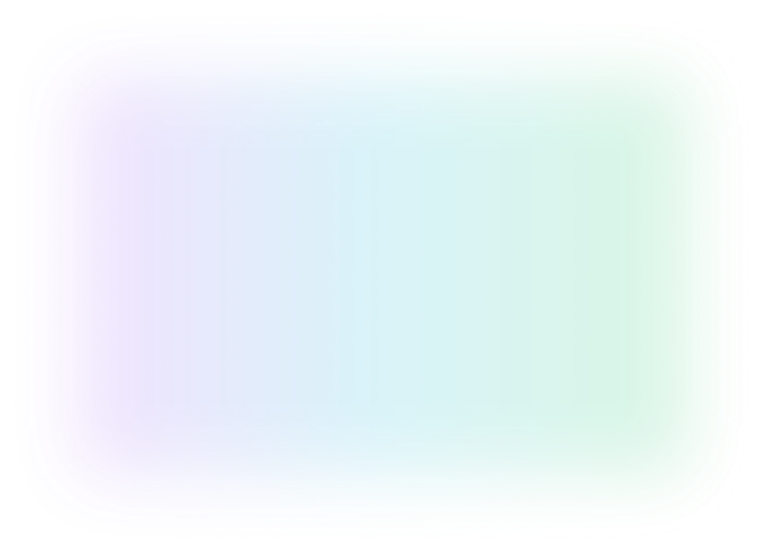 Blurred rectangular gradient background transitioning from purple on the left to blue in the center and green on the right.