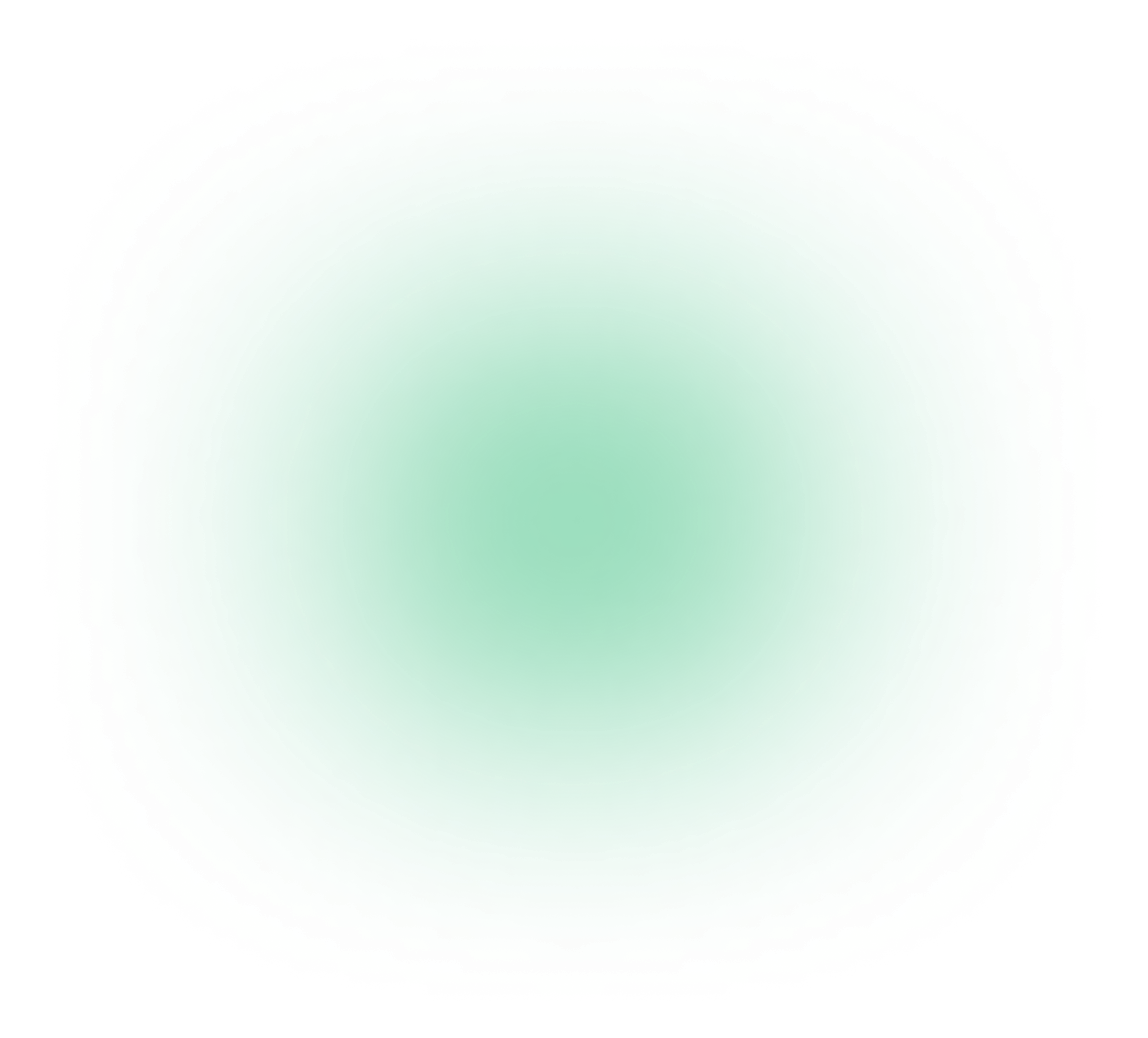 Green abstract radial pattern with overlapping circular shapes creating a glowing effect on a black background.