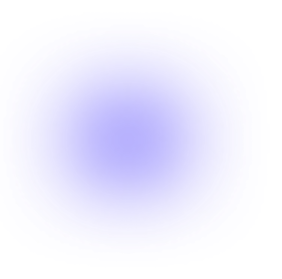 Blue glowing circular shape with a soft, blurred halo effect on a transparent background.