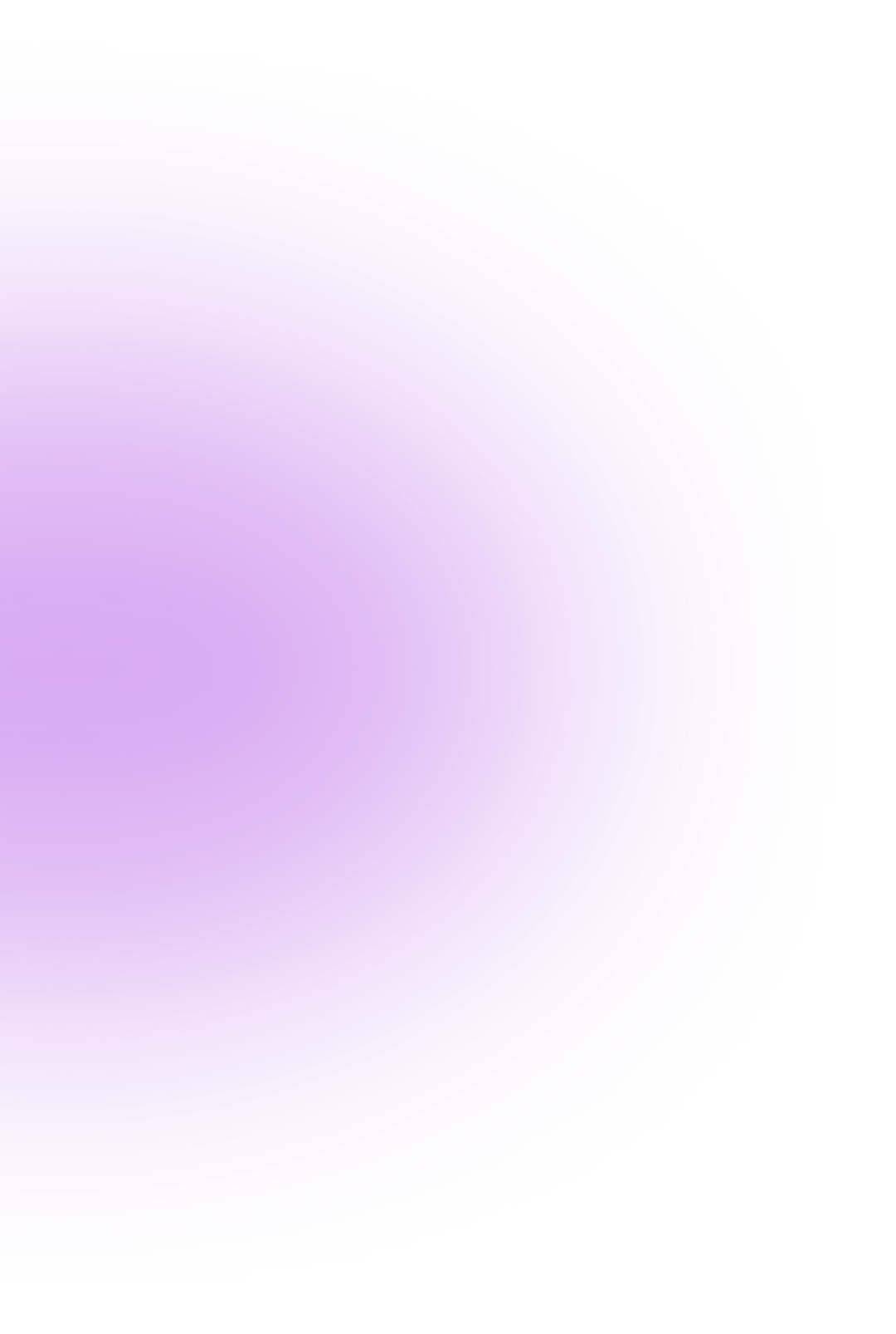 Glowing purple elliptical shape with blue and pink neon-like edges fading into black background.